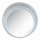 Nysa Accent 39"x39" Mirror w/Led, Mirrored & Faux Crystals Acme