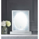 Noralie Accent 22"x23" Mirror w/Led, Mirrored & Faux Diamonds Acme
