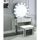 Noralie Accent 32"x29" Mirror, Mirrored & Faux Diamonds Acme