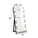 Noralie Floor 27"x63" Mirror, Mirrored & Faux Diamonds Acme