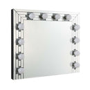 Noralie Accent 32"x28" Mirror, Mirrored & Faux Diamonds Acme