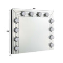 Noralie Accent 32"x28" Mirror, Mirrored & Faux Diamonds Acme