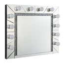Noralie Accent 32"x28" Mirror, Mirrored & Faux Diamonds Acme