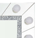 Noralie Accent 32"x28" Mirror, Mirrored & Faux Diamonds Acme