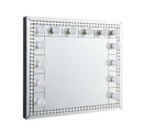 Farai Accent 32"x28" Mirror, Mirrored & Faux Crystal Diamonds Acme
