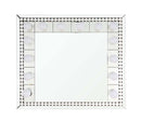 Farai Accent 32"x28" Mirror, Mirrored & Faux Crystal Diamonds Acme
