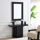 Drisana Accent 32"x47" Mirror, Black Mirrored Finish Acme