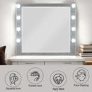 Sliverfluff 41"x36" Mirror w/Light, Mirrored & Champagne Finish Acme