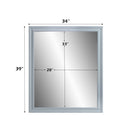 Gaines 34"x39" Mirror, Gray High Gloss Finish Acme