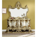 Desiderius 70"x56" Mirror, Antique Gold & Hand Painted Brown Finish Acme