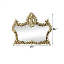 Desiderius 70"x56" Mirror, Antique Gold & Hand Painted Brown Finish Acme