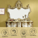 Desiderius 70"x56" Mirror, Antique Gold & Hand Painted Brown Finish Acme