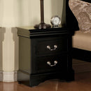 Louis Philippe III Nightstand, Black Finish Acme