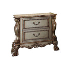 Dresden Nightstand, Gold Patina & Bone Finish Acme