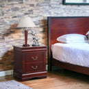 Louis Philippe Nightstand, Cherry Finish Acme