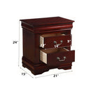 Louis Philippe Nightstand, Cherry Finish Acme