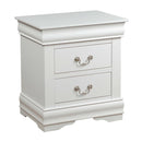 Louis Philippe Nightstand, White Finish Acme