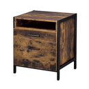 Juvanth Nightstand, Rustic Oak & Black Finish Acme