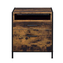 Juvanth Nightstand, Rustic Oak & Black Finish Acme