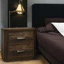 Elettra Nightstand, Rustic Walnut Finish Acme