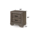 Lyndon Nightstand, Weathered Gray Grain Finish Acme
