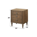 Inverness Nightstand, Reclaimed Oak Finish Acme