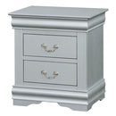 Louis Philippe III Nightstand, Platinum Finish Acme