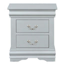 Louis Philippe III Nightstand, Platinum Finish Acme
