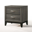 Valdemar Nightstand, Weathered Gray Finish Acme