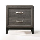 Valdemar Nightstand, Weathered Gray Finish Acme