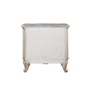 Gorsedd Nightstand, Marble Top & Golden Ivory Finish Acme