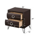 Tablita Nightstand, Dark Merlot Finish Acme