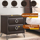 Tablita Nightstand, Dark Merlot Finish Acme
