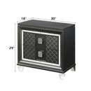 Sawyer Nightstand, Metallic Gray Finish Acme