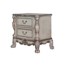 Dresden Nightstand, Vintage Bone White Finish Acme