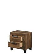Morales Nightstand, Rustic Oak Finish Acme