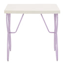 Priya Ii Nightstand, White & Light Faux Leather rple Finish Acme