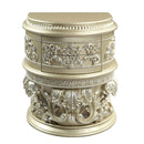 Vatican Nightstand, Champagne Silver Finish Acme