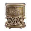 Constantine Nightstand, Brown & Gold Finish Acme
