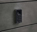 Doris Nightstand w/USB & Electric Lock, Gray Top Grain Leather Acme