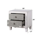 Katia Nightstand, Rustic Gray & Weathered White Finish Acme