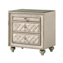 Lucienne Nightstand, Beige Velvet Acme