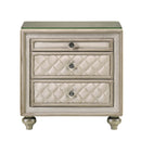 Lucienne Nightstand, Beige Velvet Acme