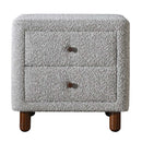 Cleo Nightstand, Gray Boucle Acme