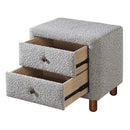 Cleo Nightstand, Gray Boucle Acme