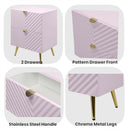 Gaines Nightstand, Pink High Gloss Finish Acme