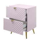 Gaines Nightstand, Pink High Gloss Finish Acme