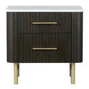 Clayten Nightstand, Marble Top & Espreeso Finish Acme