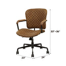 Josi Office Chair, Coffee Top Grain Leather Acme