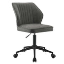Pakuna Office Chair, Vintage Gray Faux Leather & Black Finish Acme